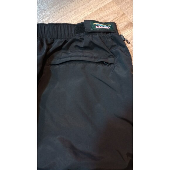 Vintage LL Bean Pants Womens XL Black Windbreaker Nylon Full Zip Extra Large - Picture 11 of 16